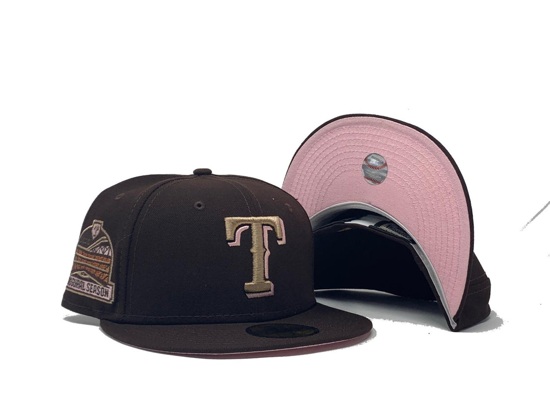 Brown Texas Rangers Inaugural Season Custom New Era Fitted Hat
