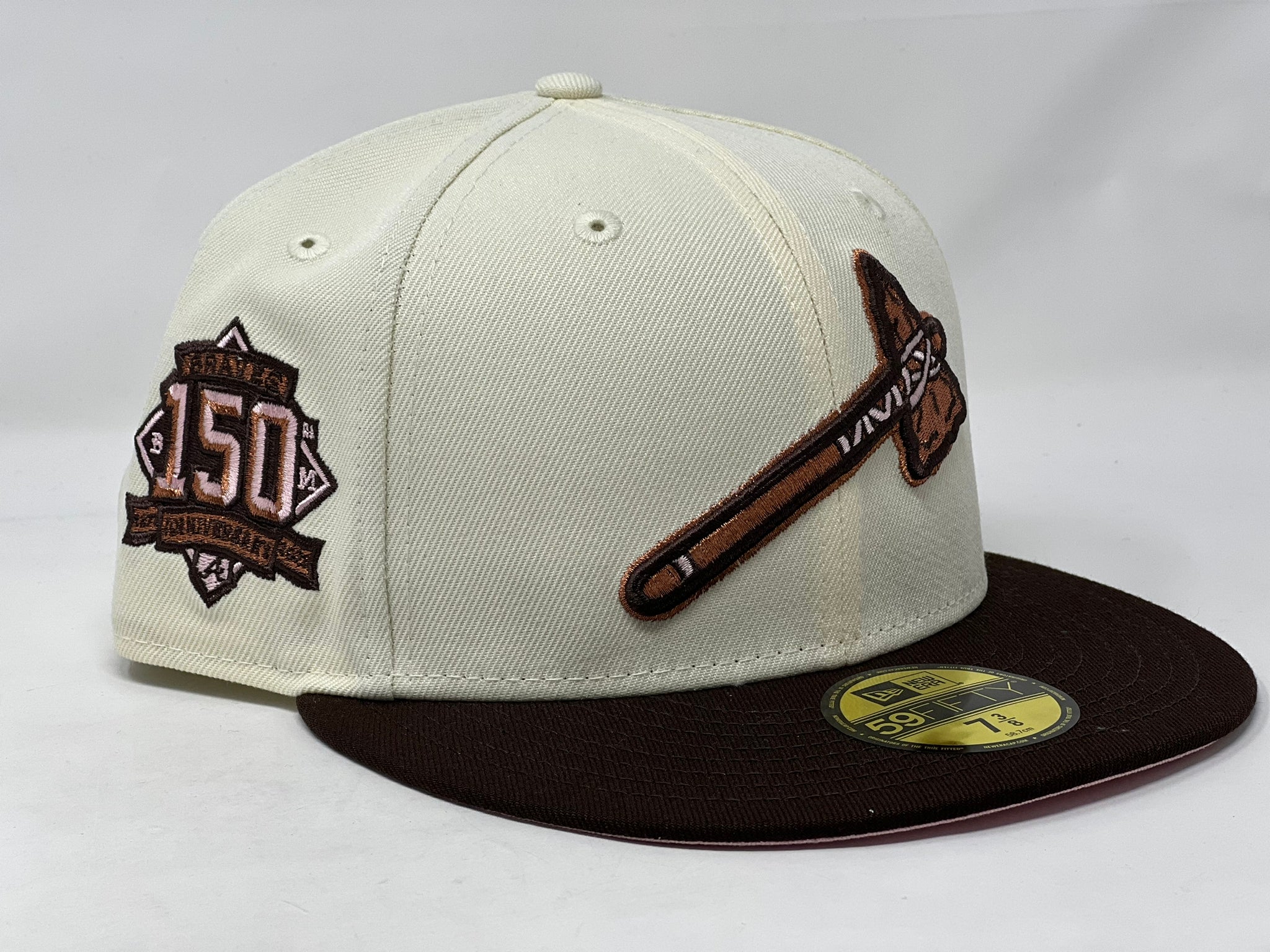 New Era Atlanta Braves 150th Anniversary Copper Two Tone Prime Edition  59Fifty Fitted Hat, EXCLUSIVE HATS, CAPS