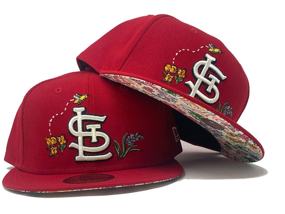 St. Louis Cardinals Floral Print Brim New Era Fitted Hat