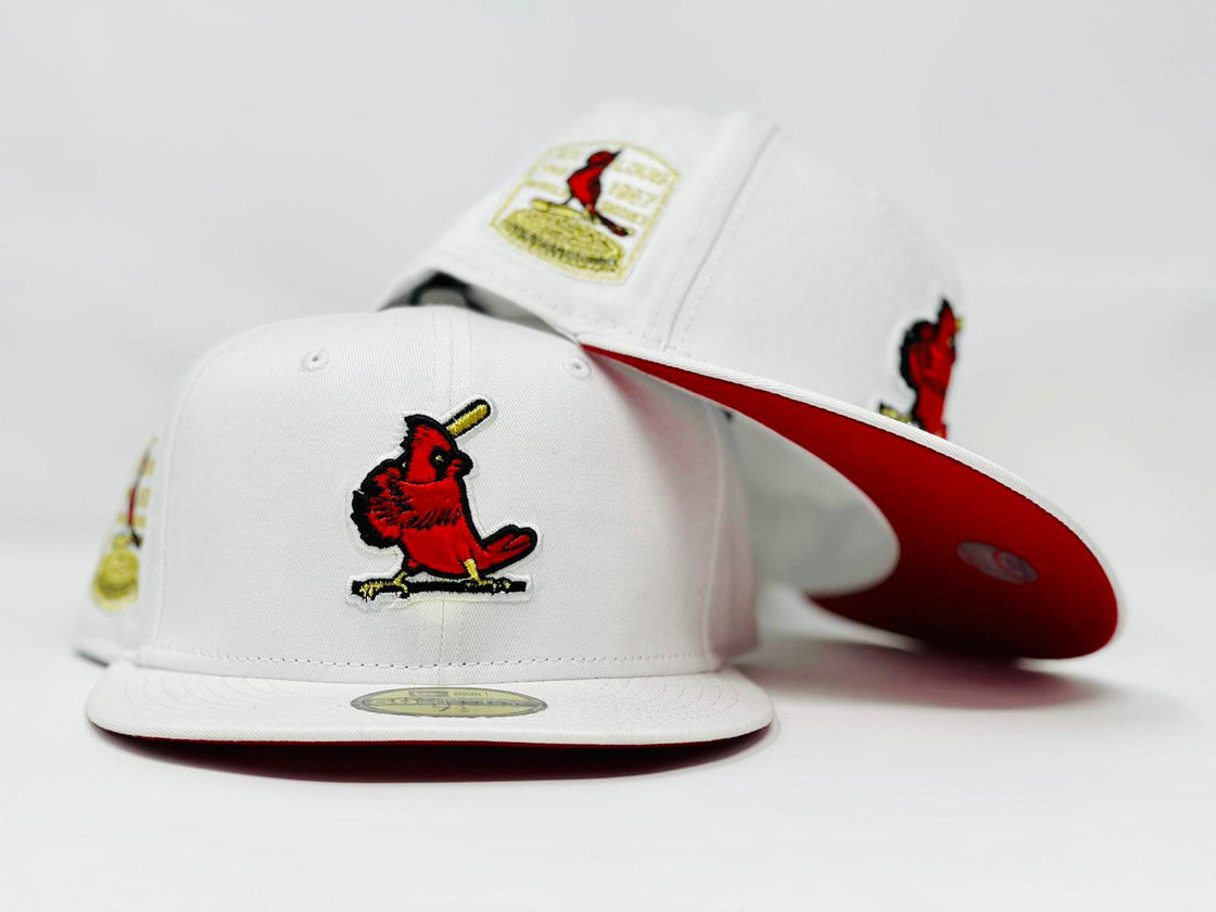 ST. LOUIS CARDINALS 1967 WORLD SERIES WHITE RED BRIM NEW ERA FITTED HAT