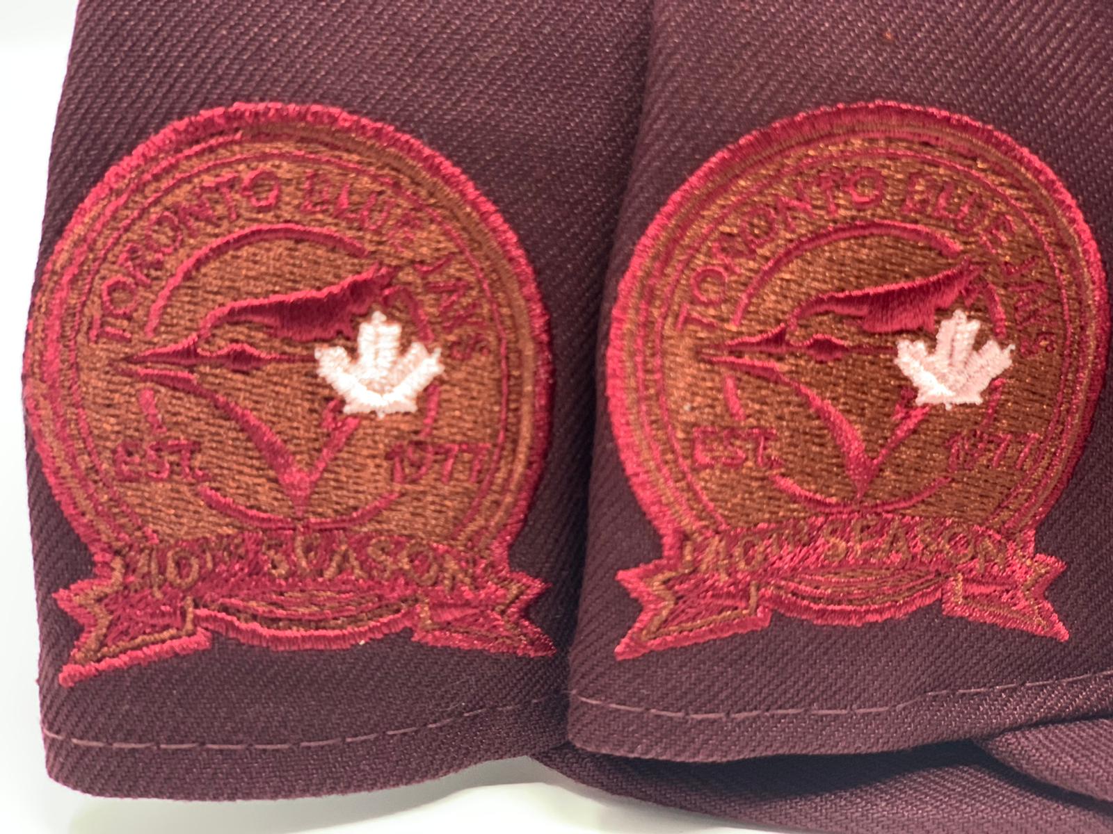 Toronto Blue Jays New Era Custom Cap Maroon Pink – JustFitteds