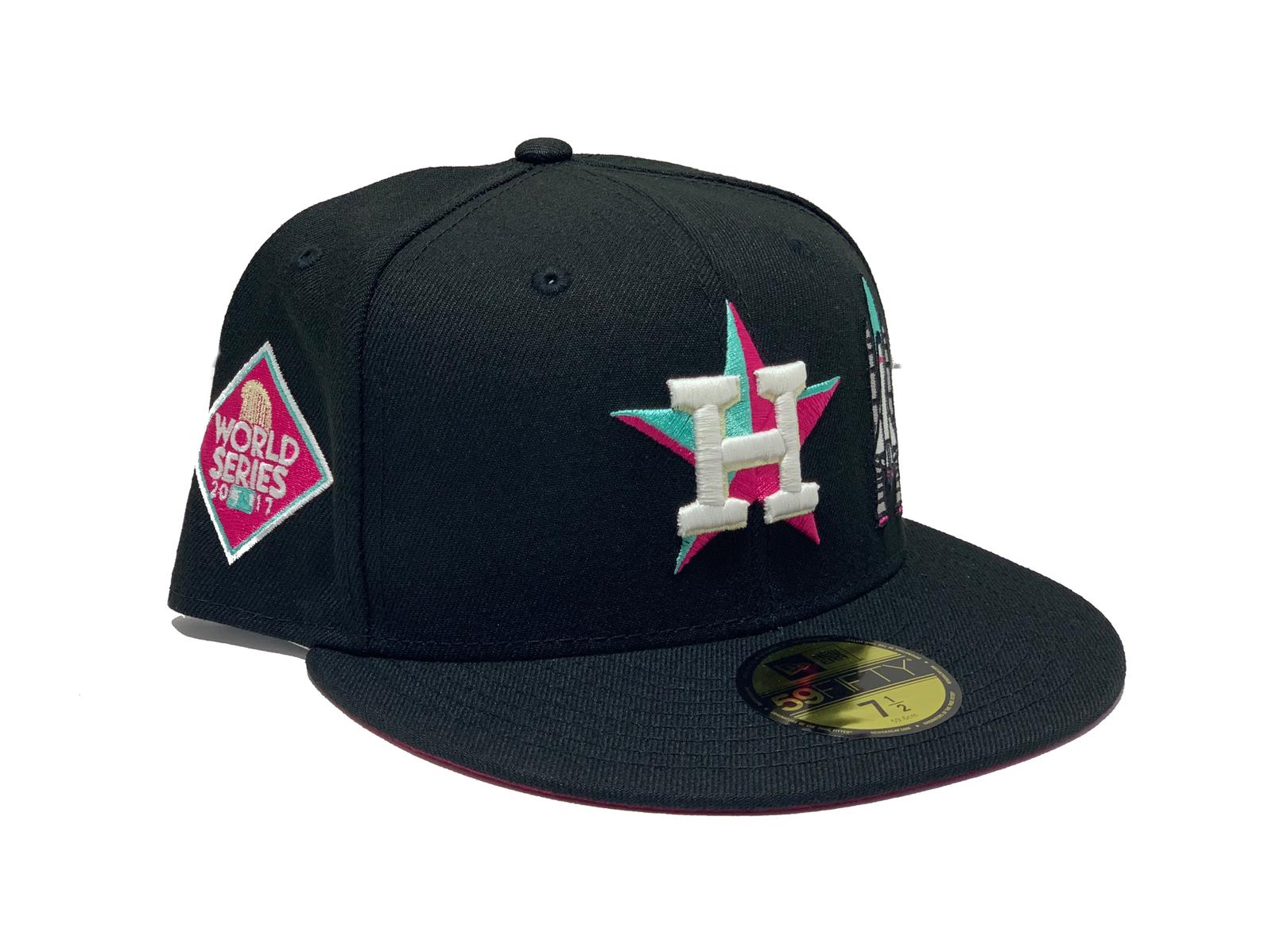 Houston Astros Rocket 2017 World Series New Era 59Fifty Fitted Hat (Black  Beet Under Brim)