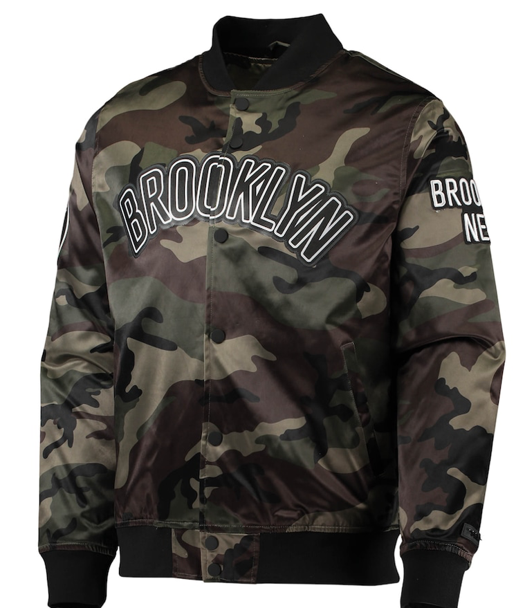 Brooklyn Nets Pro Standard Satin Full-Snap Jacket - Camo