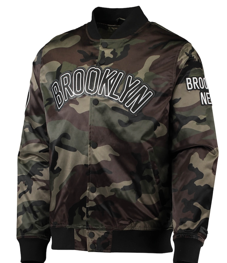 Brooklyn Nets Pro Standard Satin Full-Snap Jacket - Camo – Sports