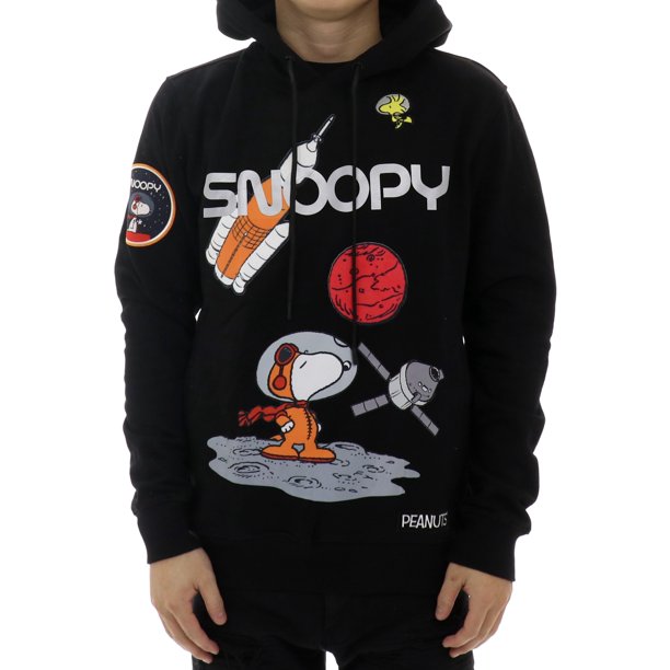 Black Freeze Max Snoopy Space Peanuts Lightweight Hoodie