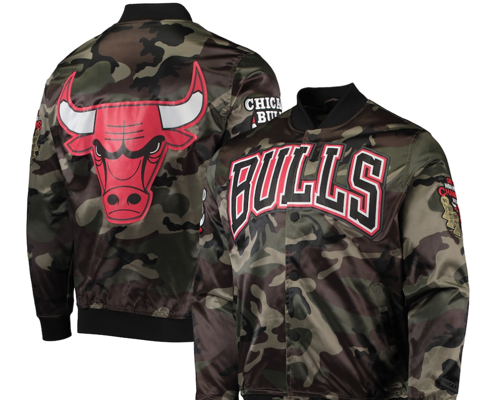 Chicago Bulls Pro Standard Satin Full-Snap Jacket - Camo
