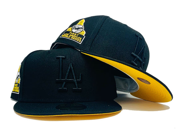 Black Los Angeles Dodgers First World Series Custom New era fitted