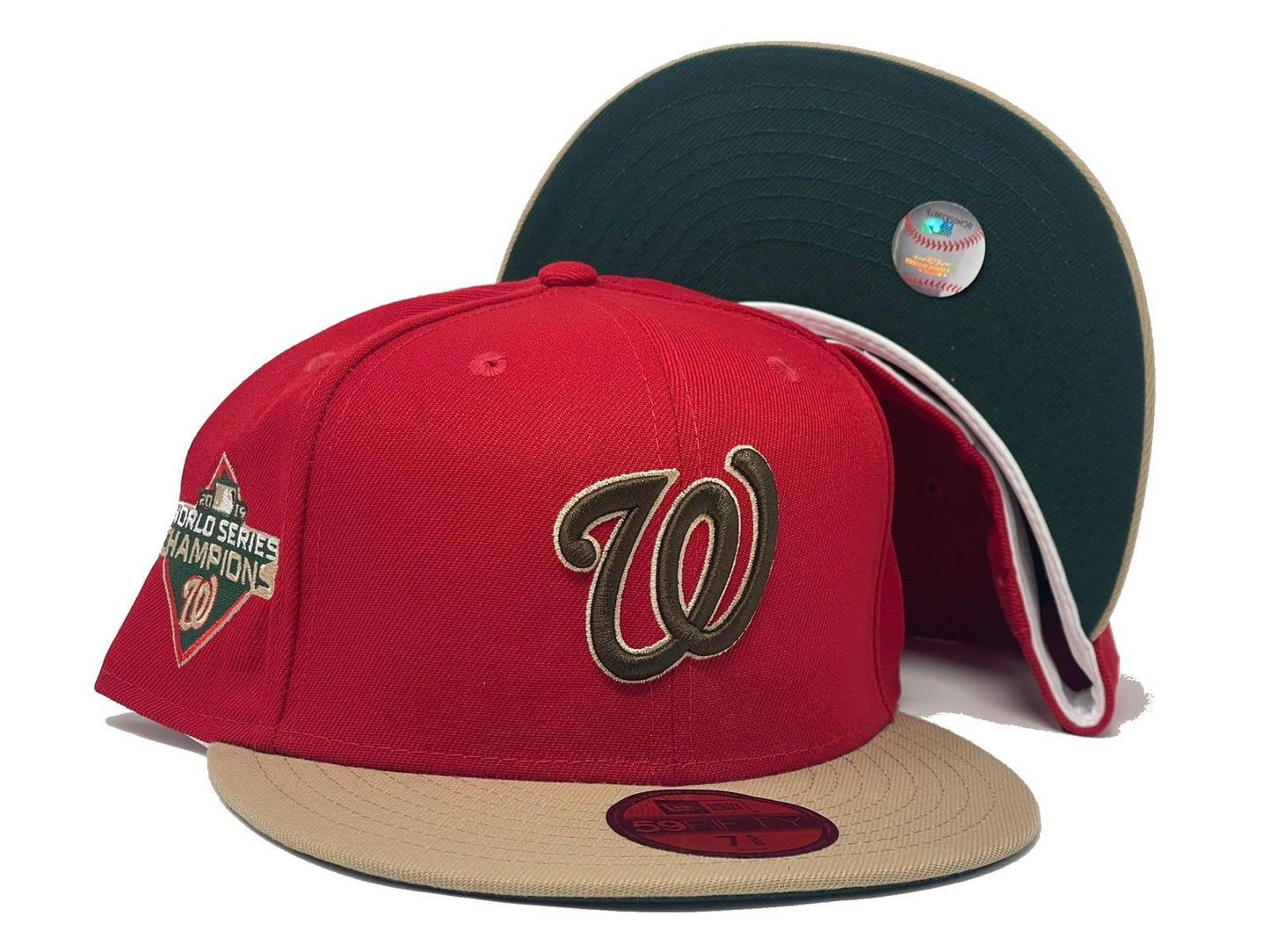 WASHINGTON NATIONALS 2019 WORLD SERIES GREEN BRIM NEW ERA FITTED HAT