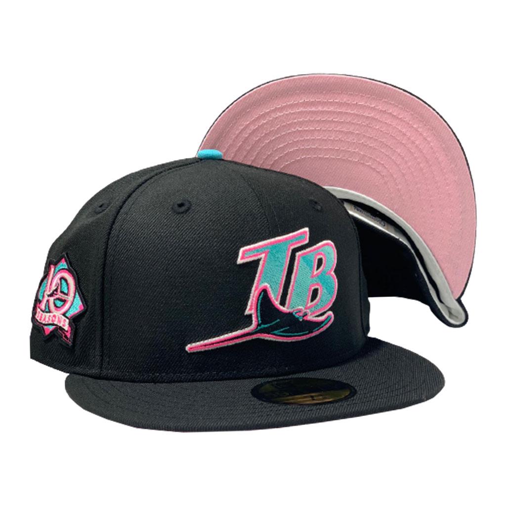 Black Tampa Bay Rays Pink Bottom 10th Seasons Side Patch New Era 59Fif –  Exclusive Fitted Inc.