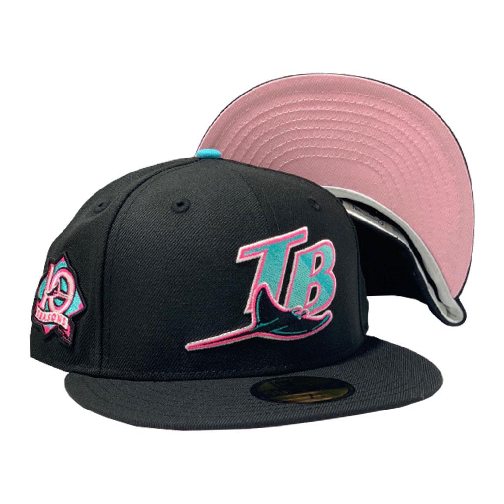 TAMPA BAY 10TH SEASON BLACK PINK BRIM NEW ERA FITTED HAT