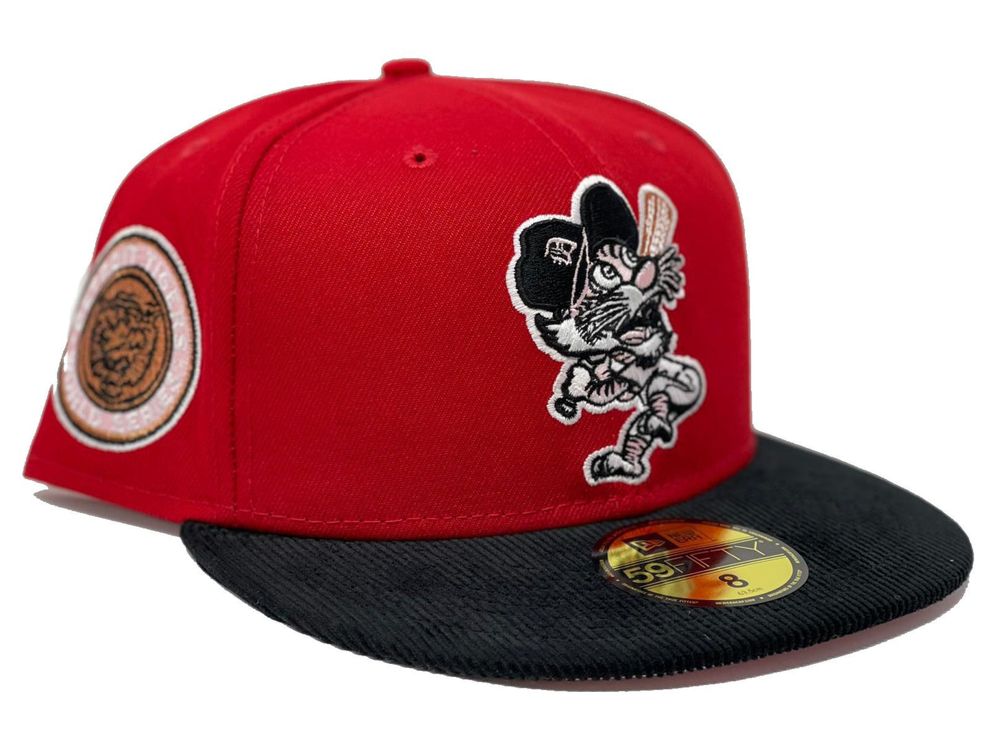 Red Detroit Tigers 1968 World Series Corduroy Visor New Era Fitted