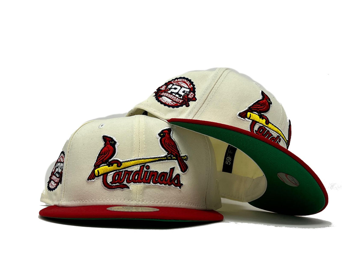 ST. LOUIS CARDINALS 129TH ANNIVERSARY GREEN BRIM NEW ERA FITTED HAT