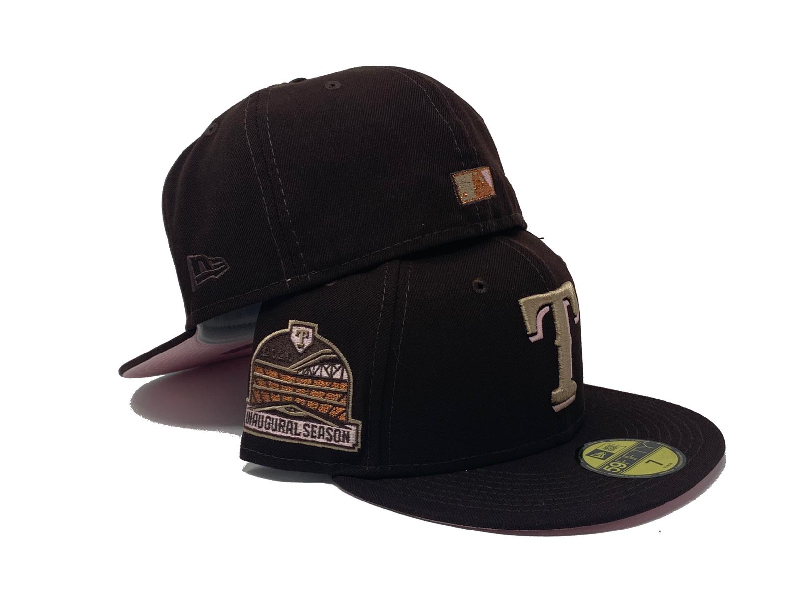 Texas Rangers New Era Chrome/Brown Custom Side Patch 59FIFTY Fitted Hat, 7 3/8 / Chrome/Brown