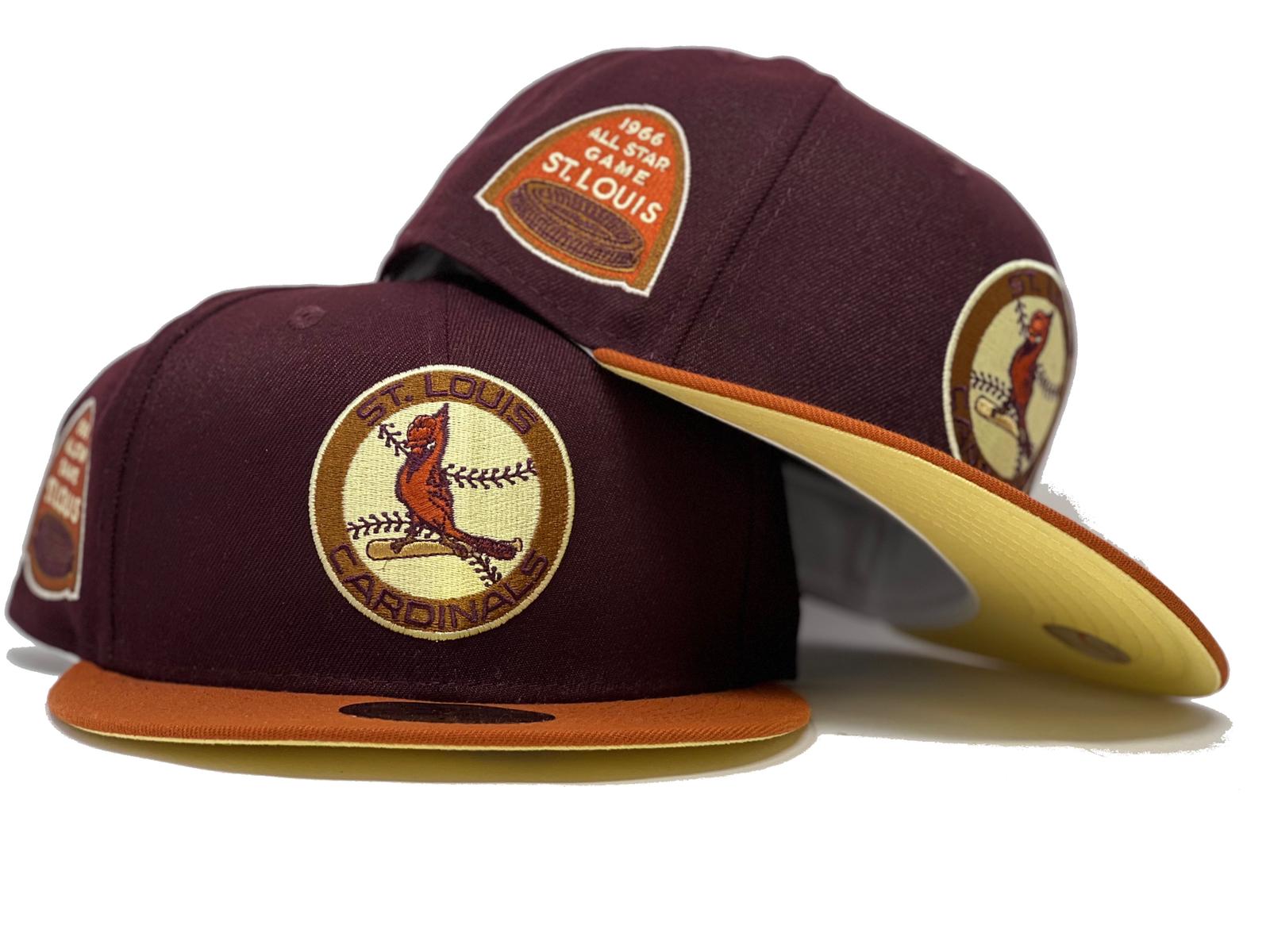 ST. LOUIS CARDINALS 1966 ALL STAR GAME MAROON OFF WHITE ICY BRIM