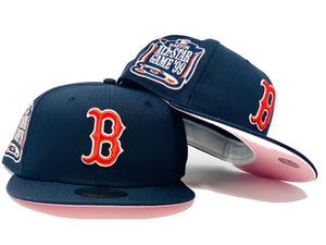 BOSTON RED SOX 1999 ALL STAR GAME NAVY BLUE PINK BRIM NEW ERA FITTED HAT