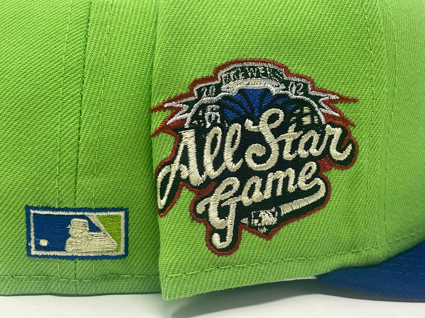 MILWAUKEE BREWERS 2002 ALL STAR GAME "PRINCESS PACK" SOFT YELLOW BRIM NEW ERA FITTED HAT