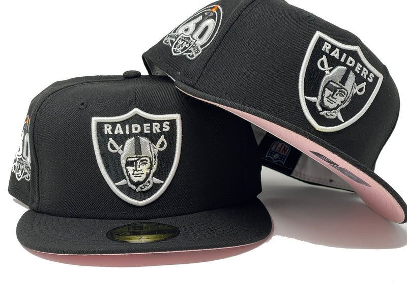 New Era Las Vegas Raiders hat NFL59Fifty fitted Black Custom Embroidery  size73/4