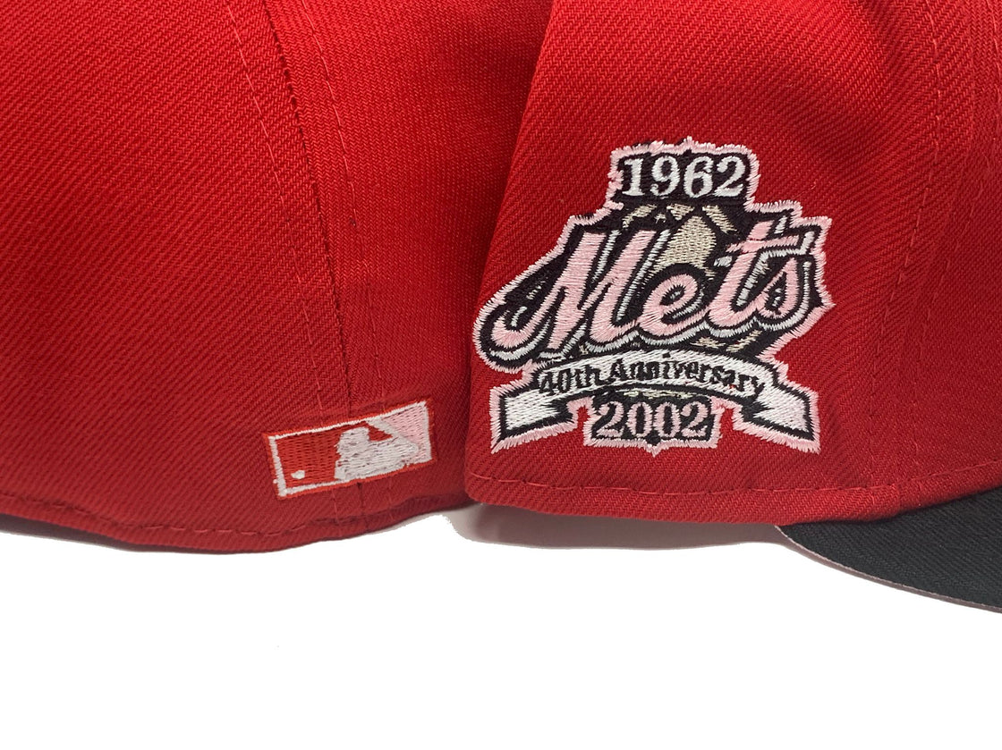 Red New York Mets 40th Anniversary Custom New Era Fitted Hat