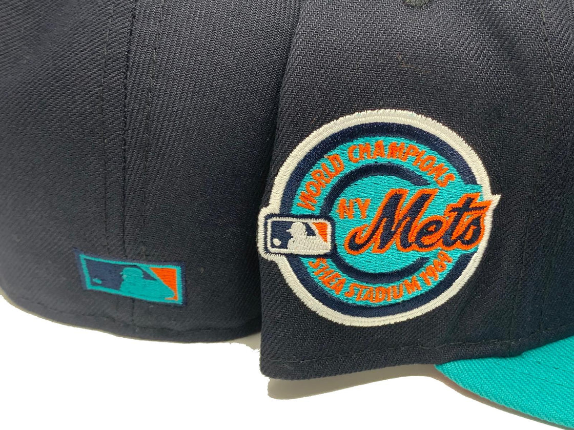 NEW YORK METS 1969 WORLD SERIES  ORANGE BRIM NEW ERA FITTED HAT