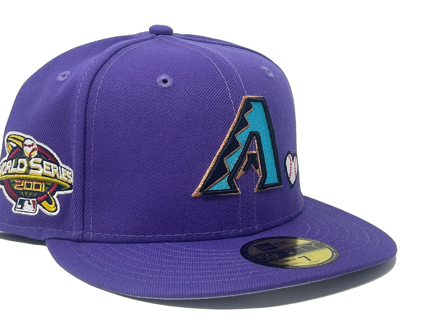 Arizona Diamondbacks 2001 World Series Team Heart 59fifty New Era Fitted Hat