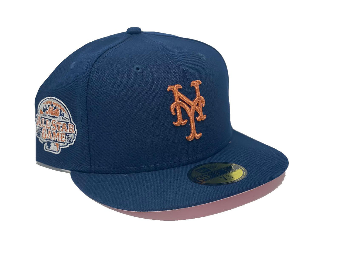 NEW YORK METS 2013 ALL STAR GAME NAVY PINK BRIM NEW ERA FITTED HAT