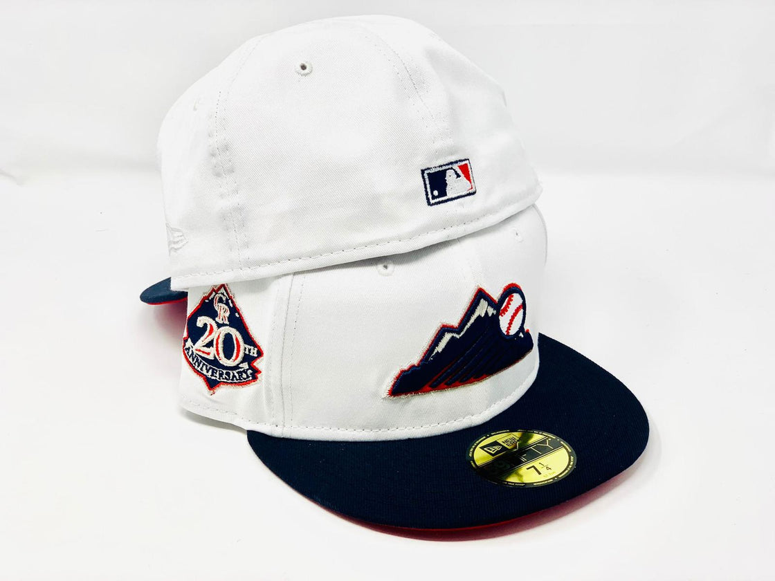 White Colorado Rockies 20th Anniversary 59fifty New Era Fitted Hat