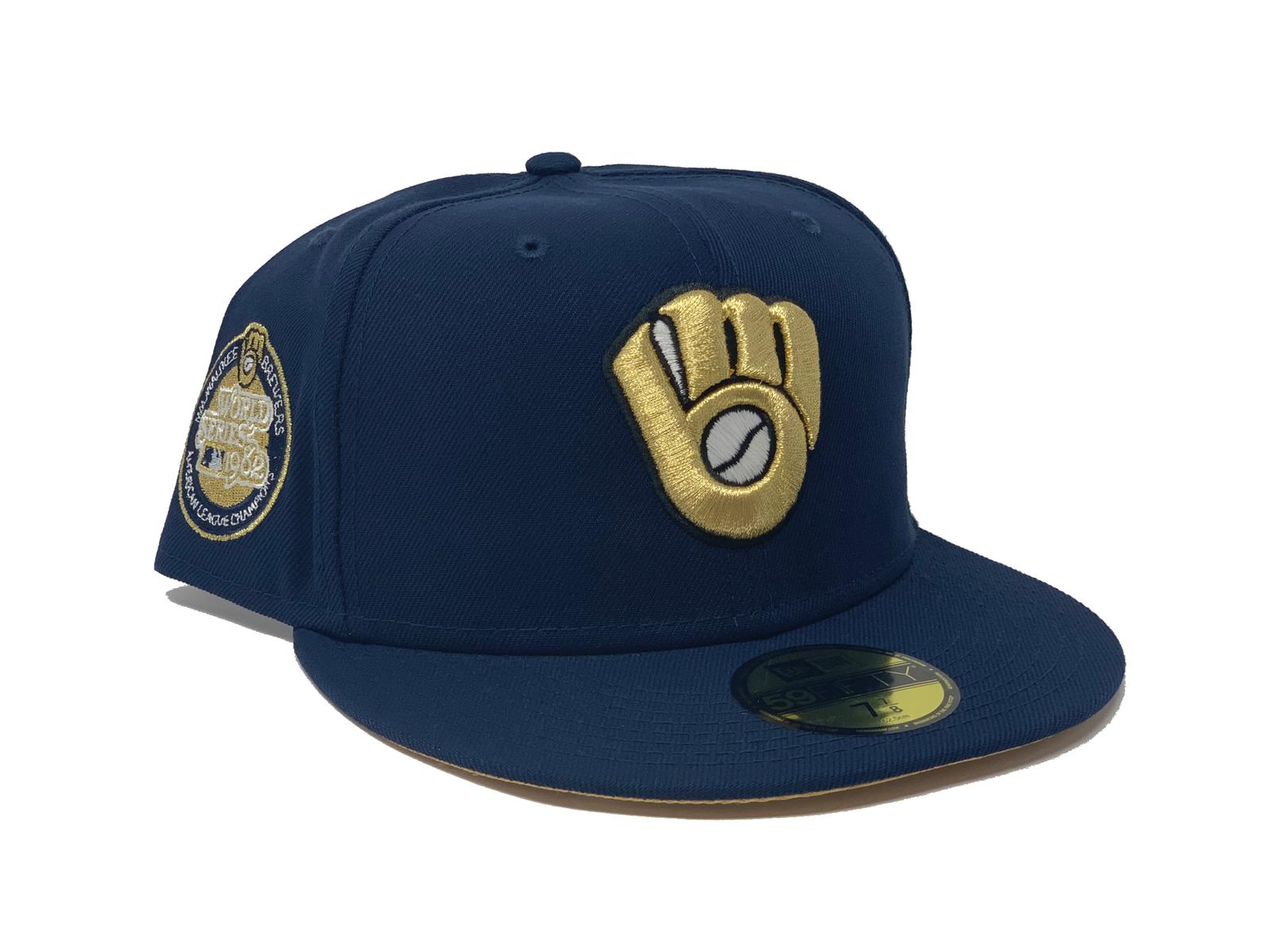 New Era Milwaukee Brewers World Series 1982 Sweet Gingerbread Edition  59Fifty Fitted Hat, EXCLUSIVE HATS, CAPS
