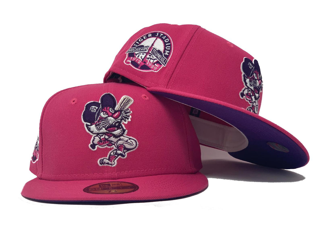 Pink Detroit Tigers Custom 59fifty New Era Fitted Hat