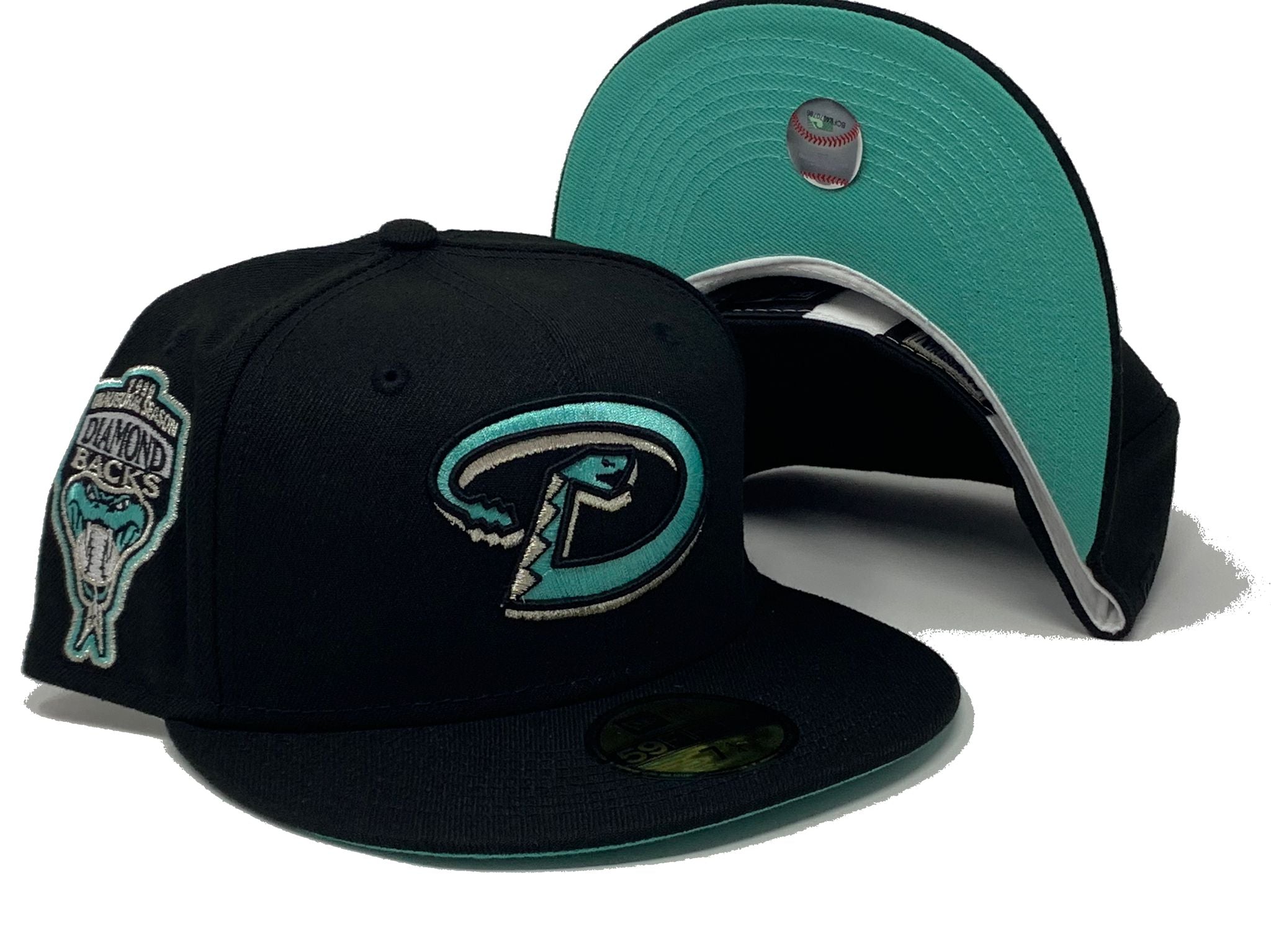 New Era Arizona Diamondbacks Fitted Grey Bottom Black Teal (1998 Ina –  FCS Sneakers