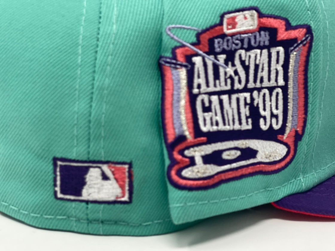 BOSTON RED SOX 1999 ALL STAR GAME LAVA RED BRIM NEW ERA FITTED HAT