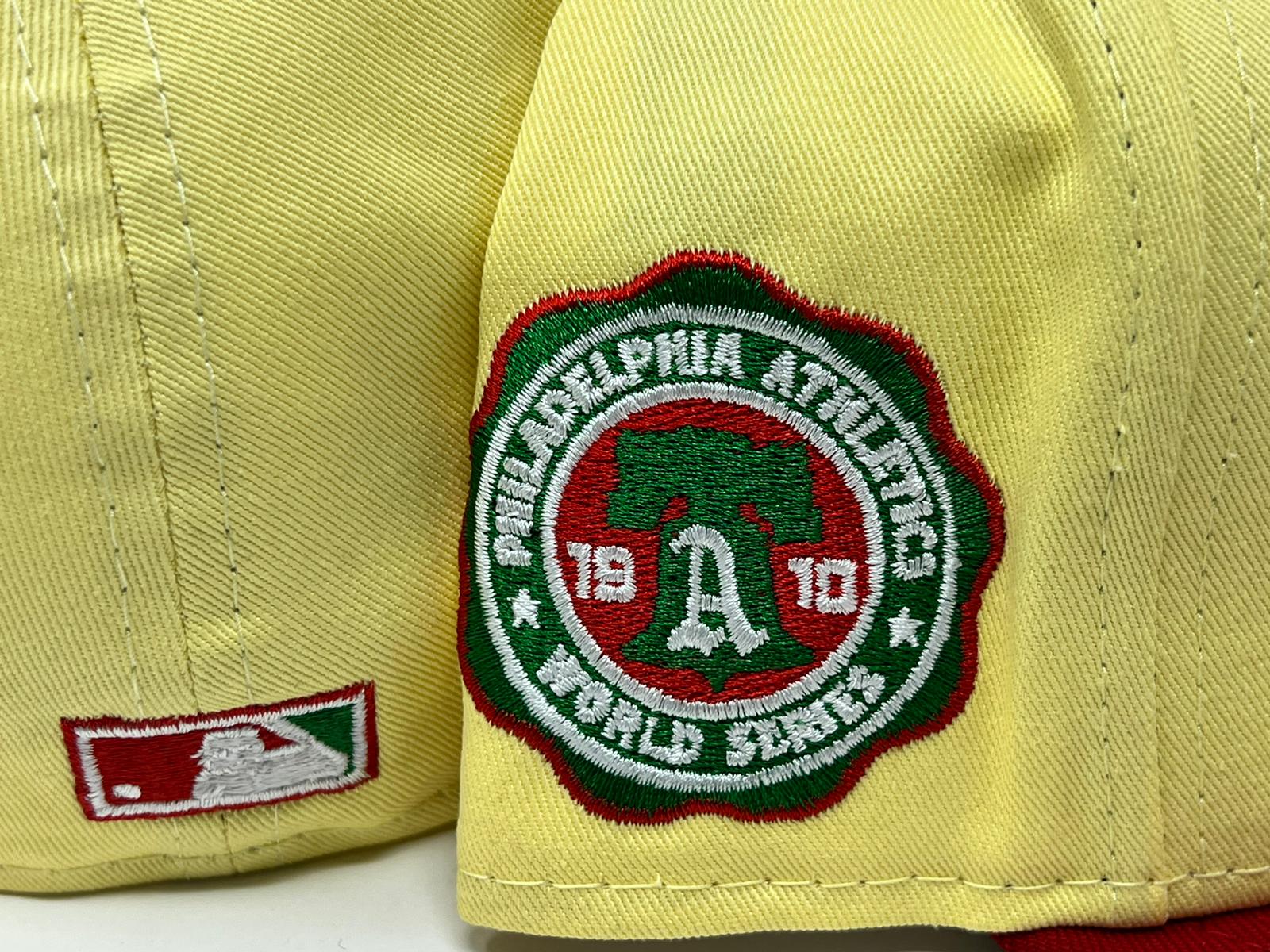 New Era 1913 Philadelphia Athletics Hat Sz 7 1/8 World Series Patch Blue  5950