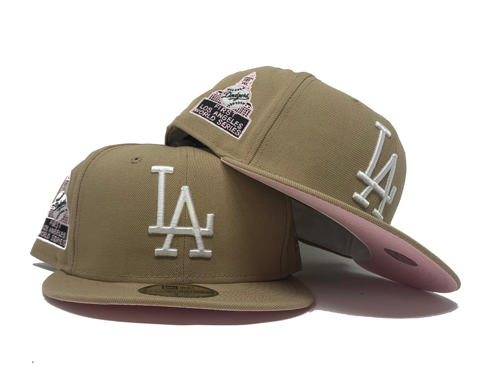 MLB Los Angeles Dodgers World Series Patch Brown Fitted Hat