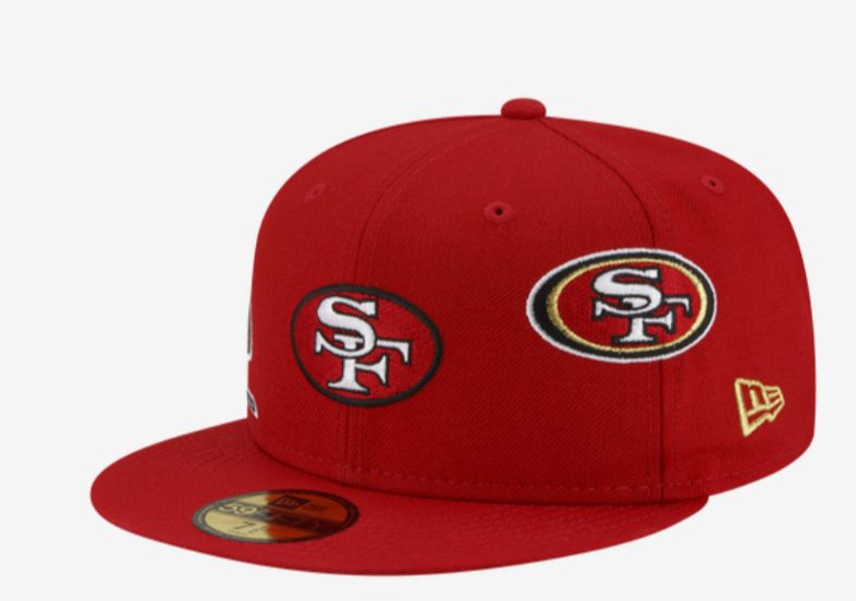 New Era 59FIFTY San Francisco 49ers Logo Patch Fitted Hat Heather Grey Black