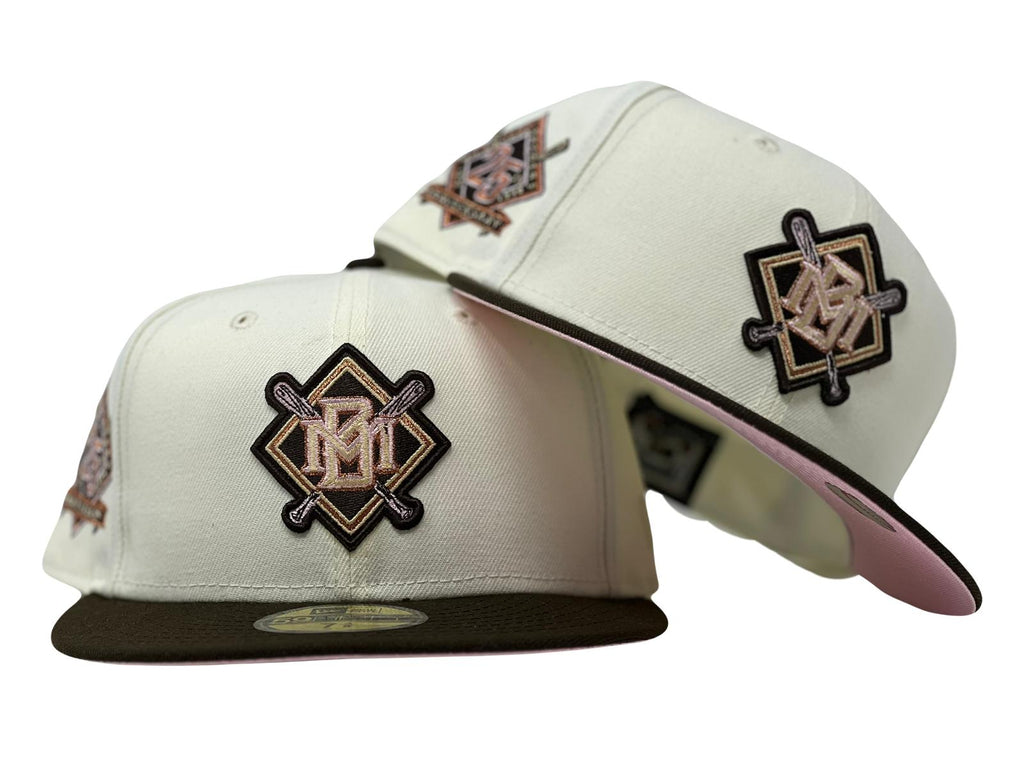 Milwaukee Brewers 25th Anniversary Pink Brim New Era Fitted Hat