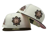 MILWAUKEE BREWERS 25TH ANNIVERSARY "NEAPOLITAN ICE CREAM PACK" PINK BRIM NEW ERA FITTED HAT