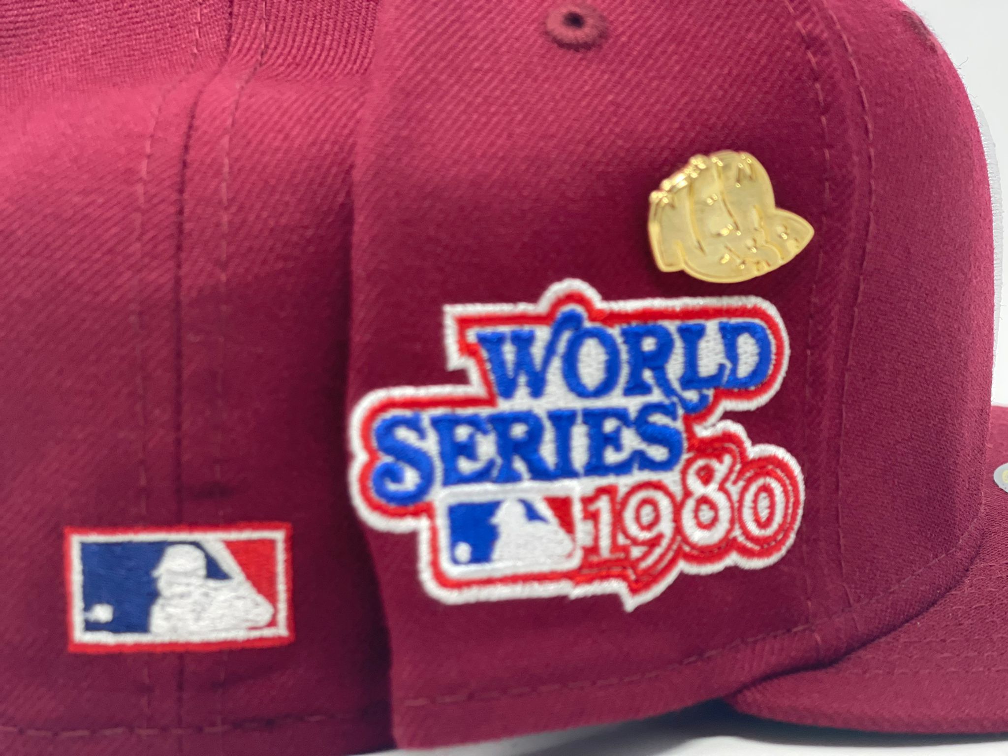 Philadelphia Baseball Hat Maroon 1980 World Series New Era 59FIFTY Fitted Maroon / Orangeade | Snow White / 7 3/8