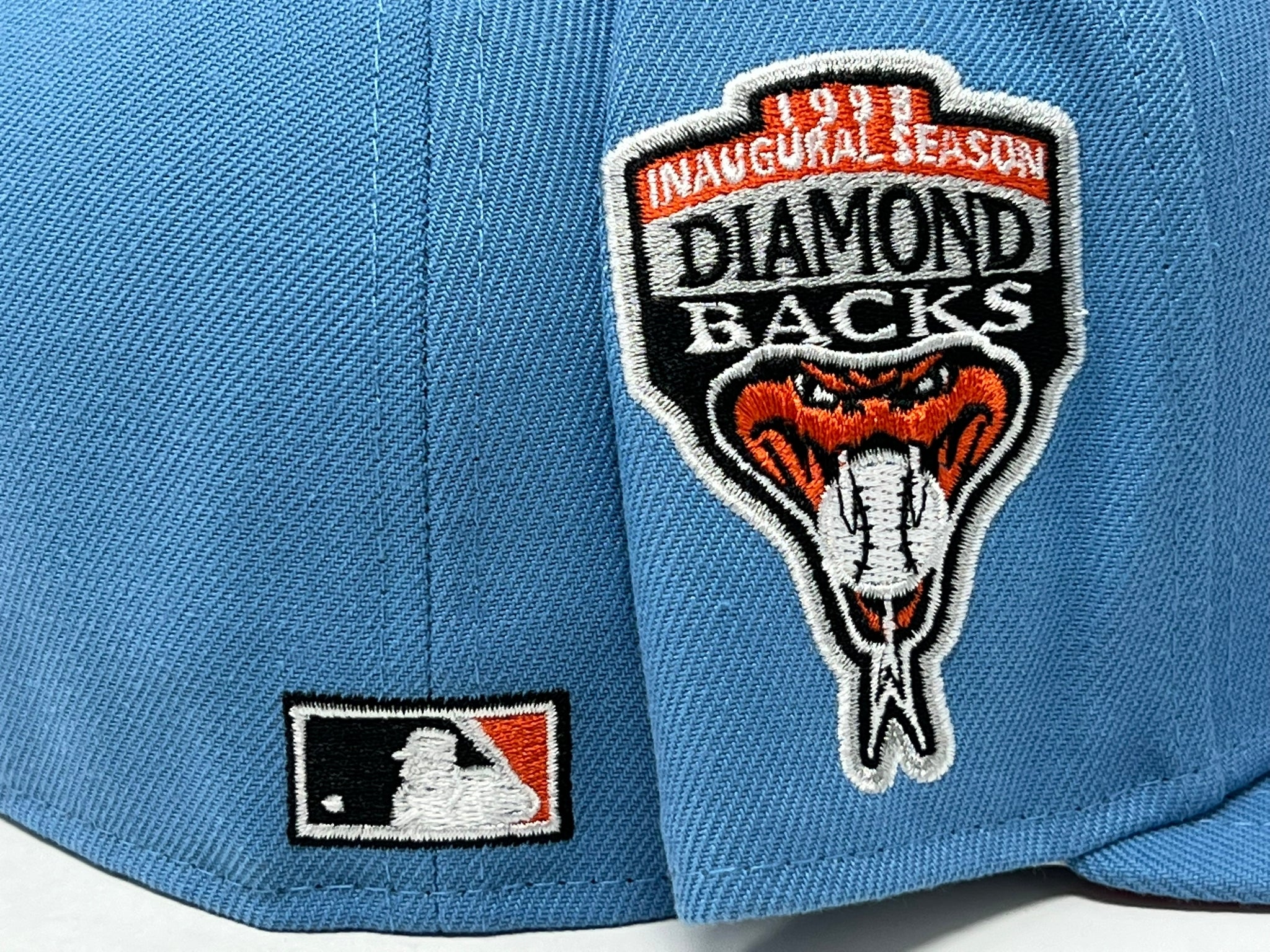 ARIZONA DIAMONDBACKS 1998 INAUGURAL SEASON SKY BLUE BRIM NEW ERA FITTE –  Sports World 165