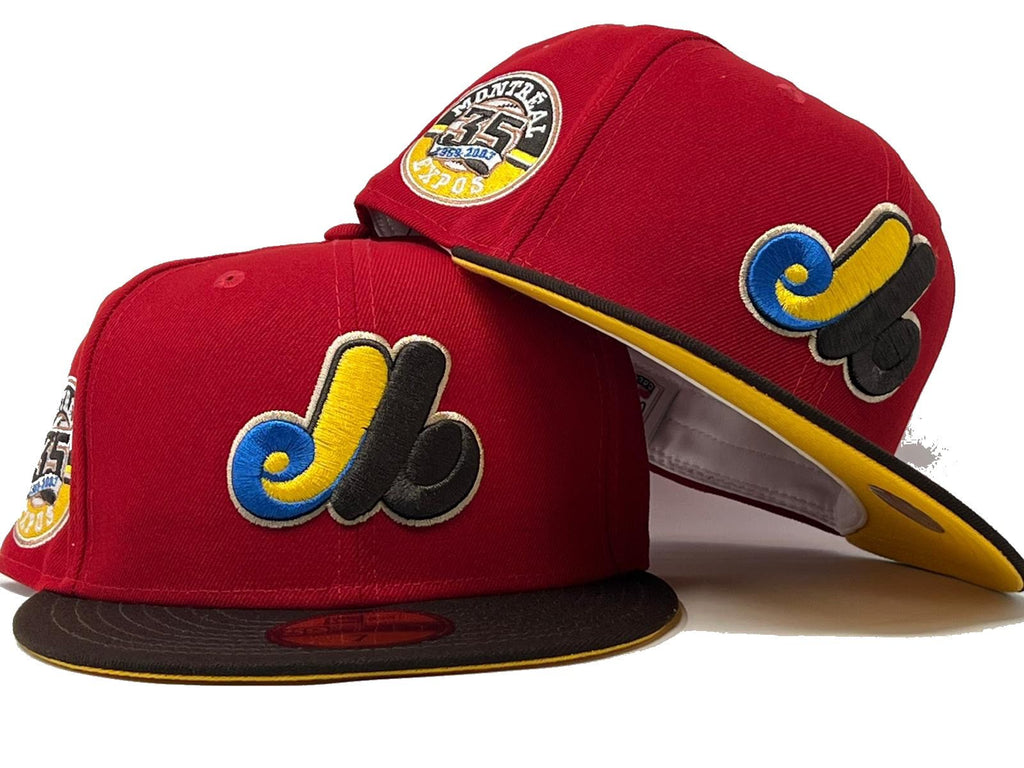 Montreal Expos 35th Anniversary Yellow Brim New Era Fitted Hat