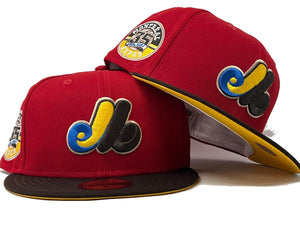 MONTREAL EXPOS 35TH ANNIVERSARY YELLOW BRIM NEW ERA FITTED HAT