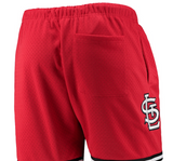 ST. LOUIS CARDINALS MLB PRO STANDARD MESH SHORTS