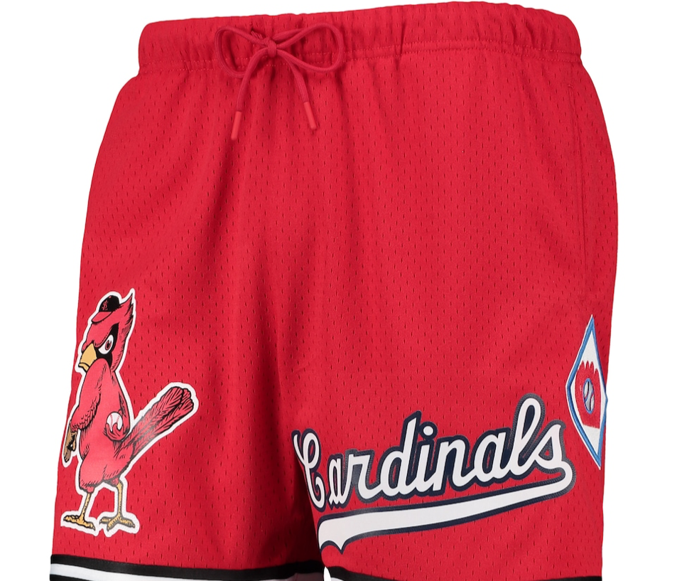 ST. LOUIS CARDINALS MLB PRO STANDARD MESH SHORTS