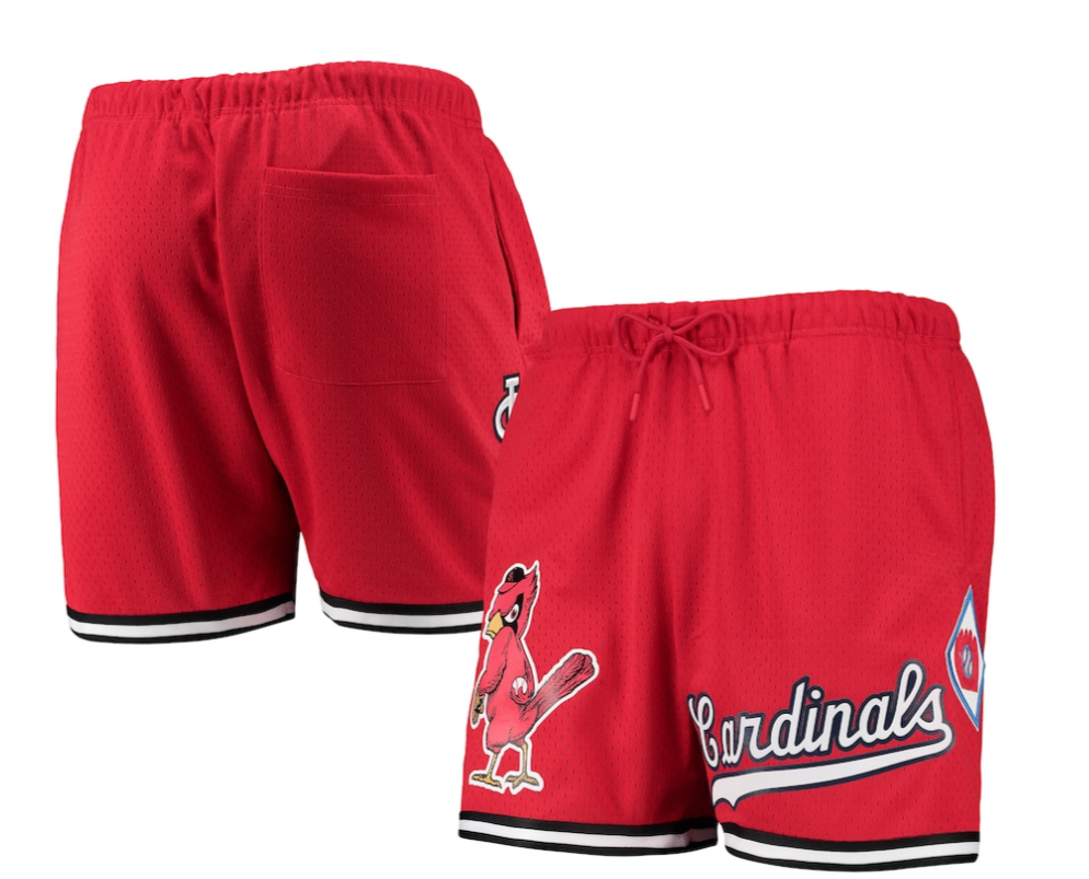 ST. LOUIS CARDINALS MLB PRO STANDARD MESH SHORTS
