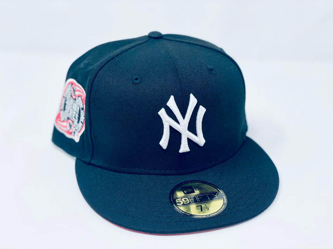 NEW YORK YANKEES  SUBWAY SERIES BLACK FUSION PINK BRIM NEW ERA FITTED HAT