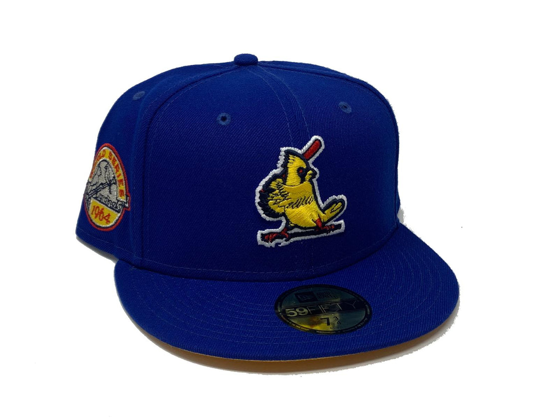 ST. LOUIS CARDINALS  1964 WORLD SERIES ROYAL YELLOW BRIM NEW ERA FITTED HAT