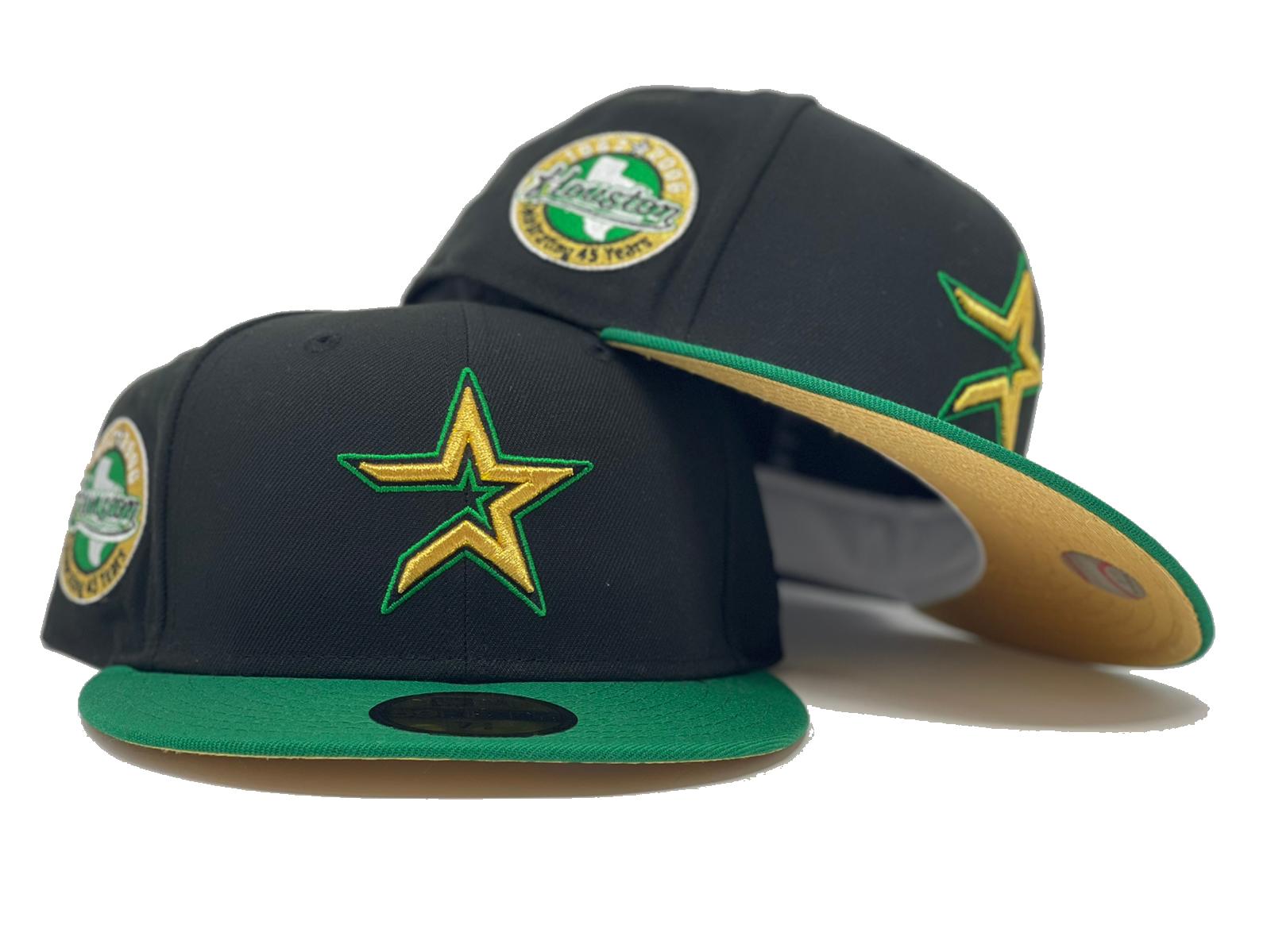 NEW ERA SUTTER ST. HOUSTON ASTROS FITTED HAT (BLACK NEON GREEN