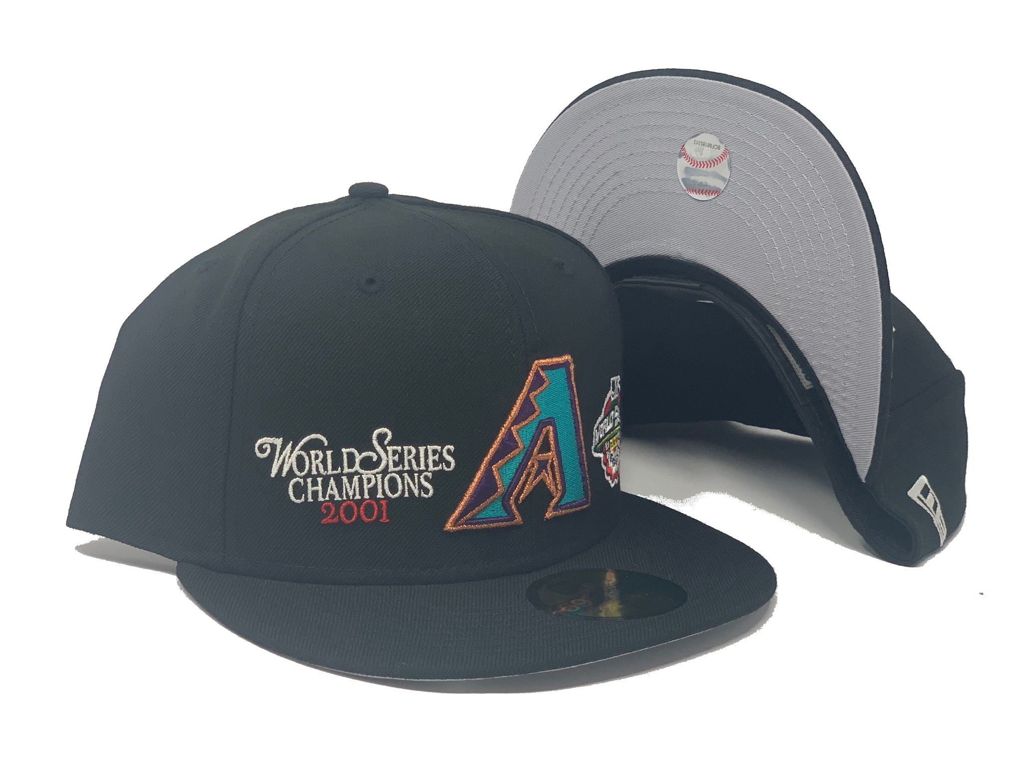 Black Arizona Diamondbacks 2001 World Series New Era Fitted Hat – Sports  World 165