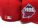 NEW YORK YANKEES 1999 WORLD SERIES RED PURPLE BRIM NEW ERA FITTED HAT