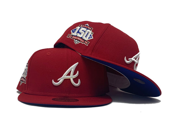 ATLANTA BRAVES 150TH ANNIVERSARY DARK GREEN RED BRIM NEW ERA FITTED HA –  Sports World 165