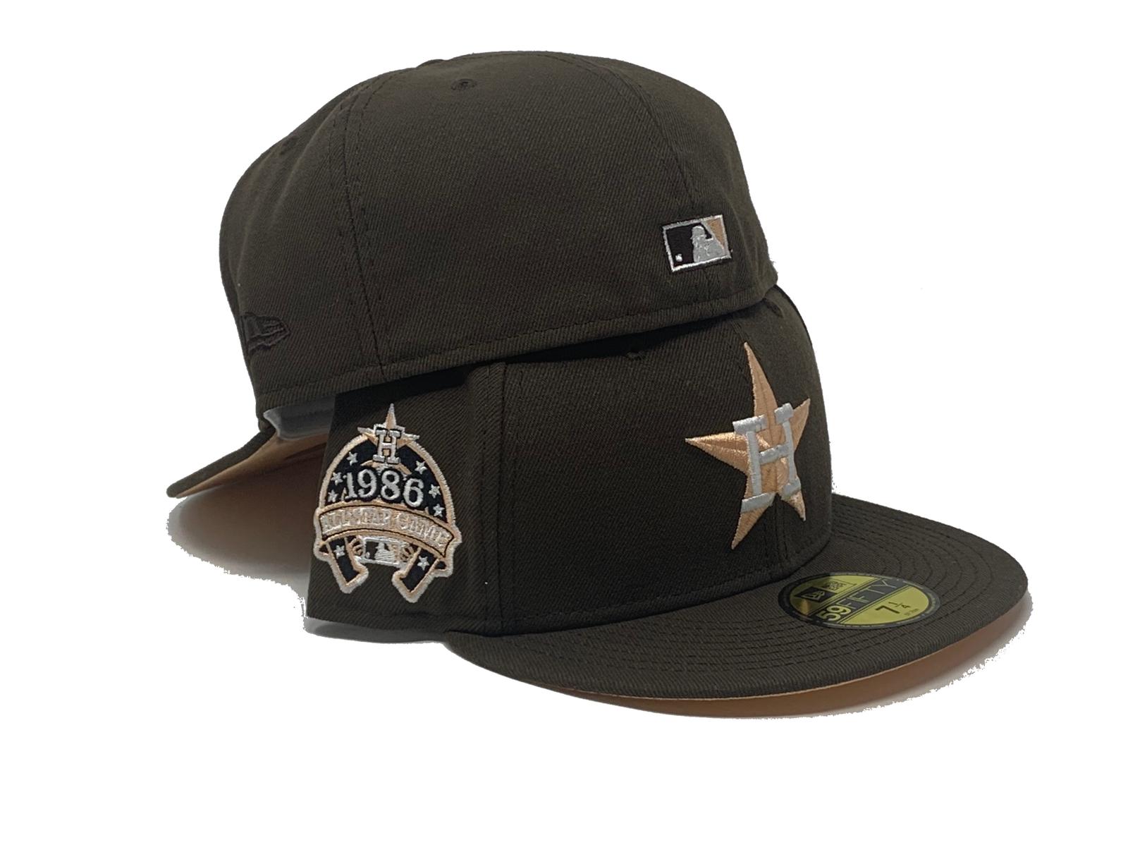 Brown Houston Astros 1986 All Star Game Custom New Era Fitted Hat