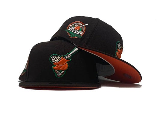 SAN DIEGO PADRES 40TH ANNIVERSARY "AUTUMN COLLECTION" ORANGE BRIM NEW ERA FITTED HAT